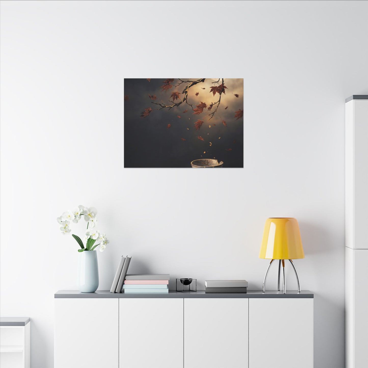 Moonlit Garden Gold Repair Canvas Art | Beautiful Kintsugi Art