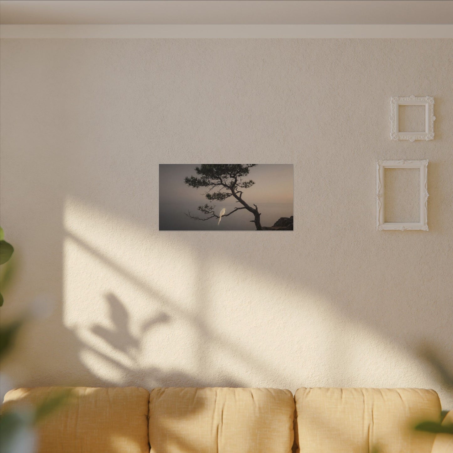 Dawn Pine Tree Canvas Art - Dark Japandi Datsuzoku