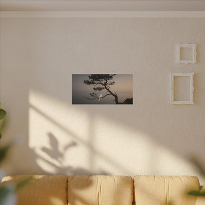 Dawn Pine Tree Canvas Art - Dark Japandi Datsuzoku