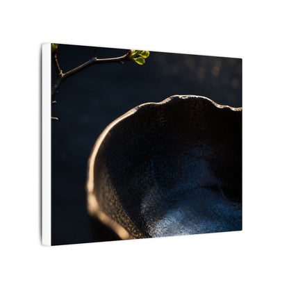 Ma Ceramic Bowl Canvas Art - Dark Japandi Shadow Zen
