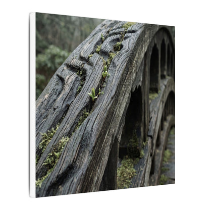 Overcast Wooden Bridge Canvas Art - Japandi Kanso