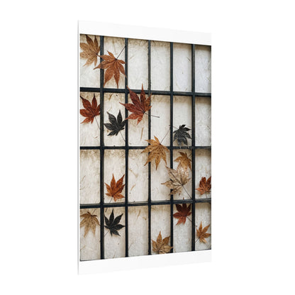 Japandi Shoji Screen in Overcast | Texture Canvas Art