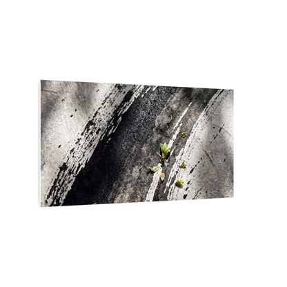 Ink Brushstroke Canvas Art | Spring Dark Japandi Moody Minimal Art