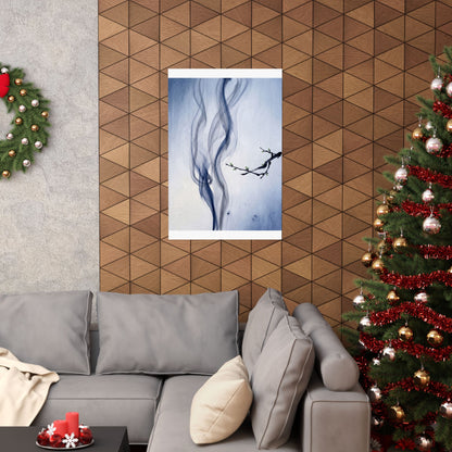 Datsuzoku Incense Smoke Wall Art Print - Zen Sumi E