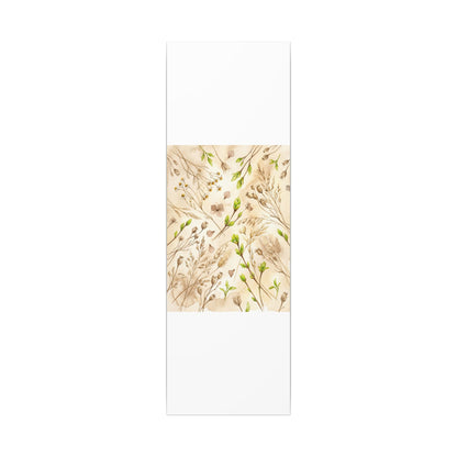 Spring Dried Flowers Watercolor Canvas Art | Earthy Decor