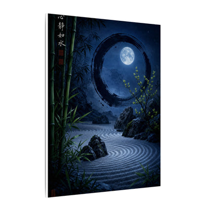 Serene Rock Garden Canvas Art - Enso Zen