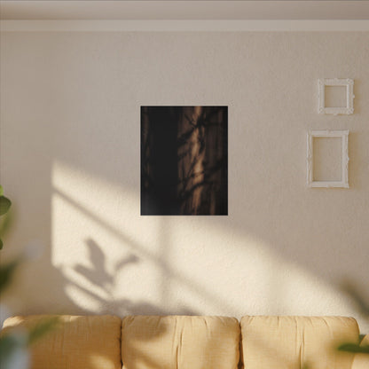 Winter Shadow Play Moody Minimal Canvas Art | Luxurious Decor