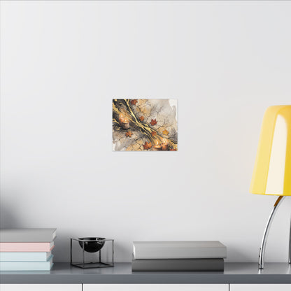 Cracked Earth Autumn Canvas Art | Japandi Warm Design