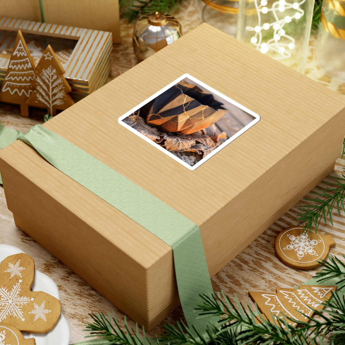 Golden Hour Paper Fold Sticker - Kintsugi Seijaku Art Print