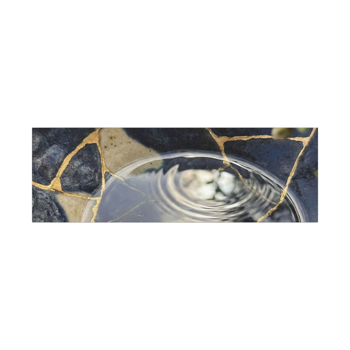 Water Ripple Spring Canvas Art | Kintsugi Beautiful Design