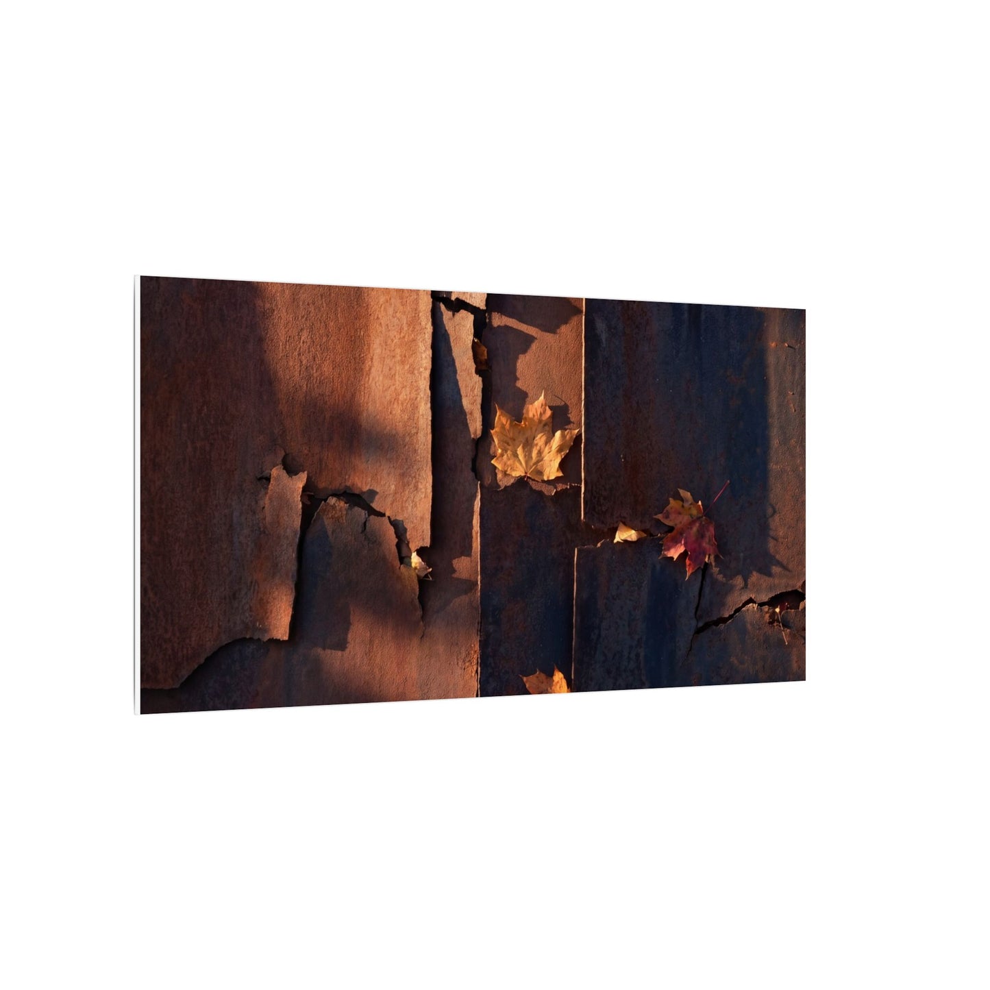 Seijaku Rust Patina Canvas Art - Dark Japandi Shadow Zen