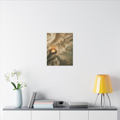 Silk Drape Japanese Pattern Canvas Art | Warm Japandi Art