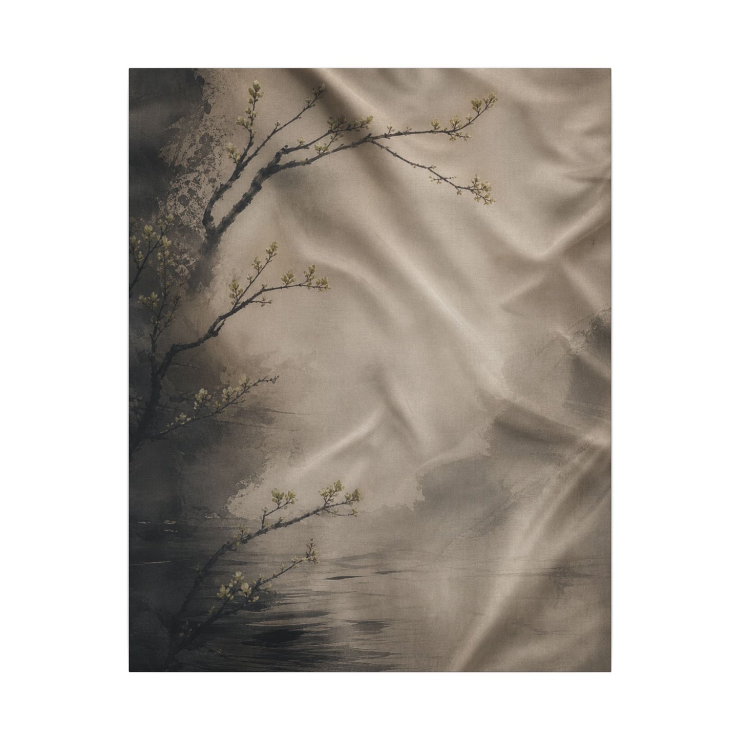 Silk Drape Canvas Art | Spring Japandi Japanese Pattern Art
