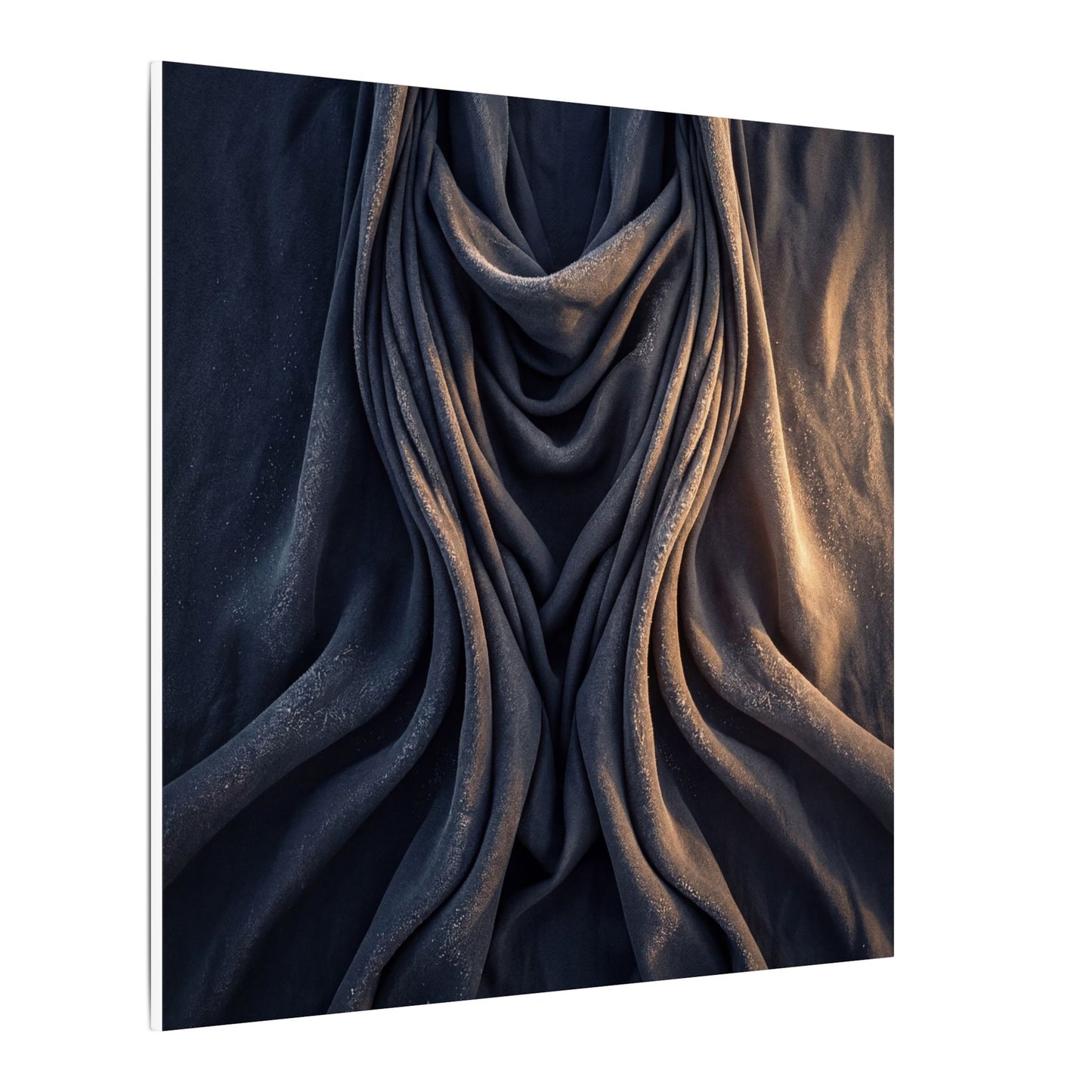 Moody Silk Drape Canvas Art - Shadow Zen Dark Japandi