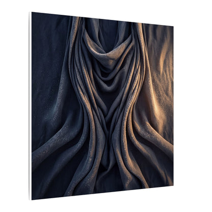Moody Silk Drape Canvas Art - Shadow Zen Dark Japandi