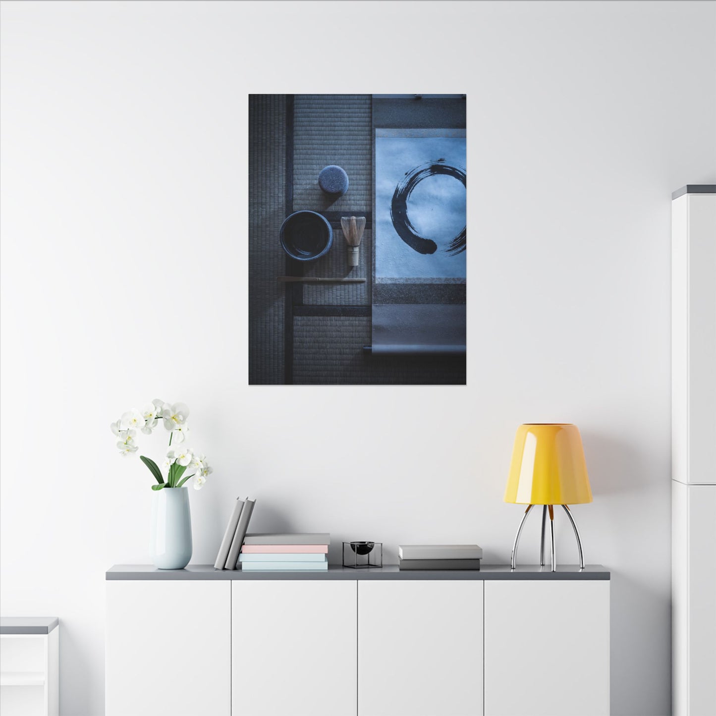 Tea Ceremony Enso Canvas Art | Calm Zen Art