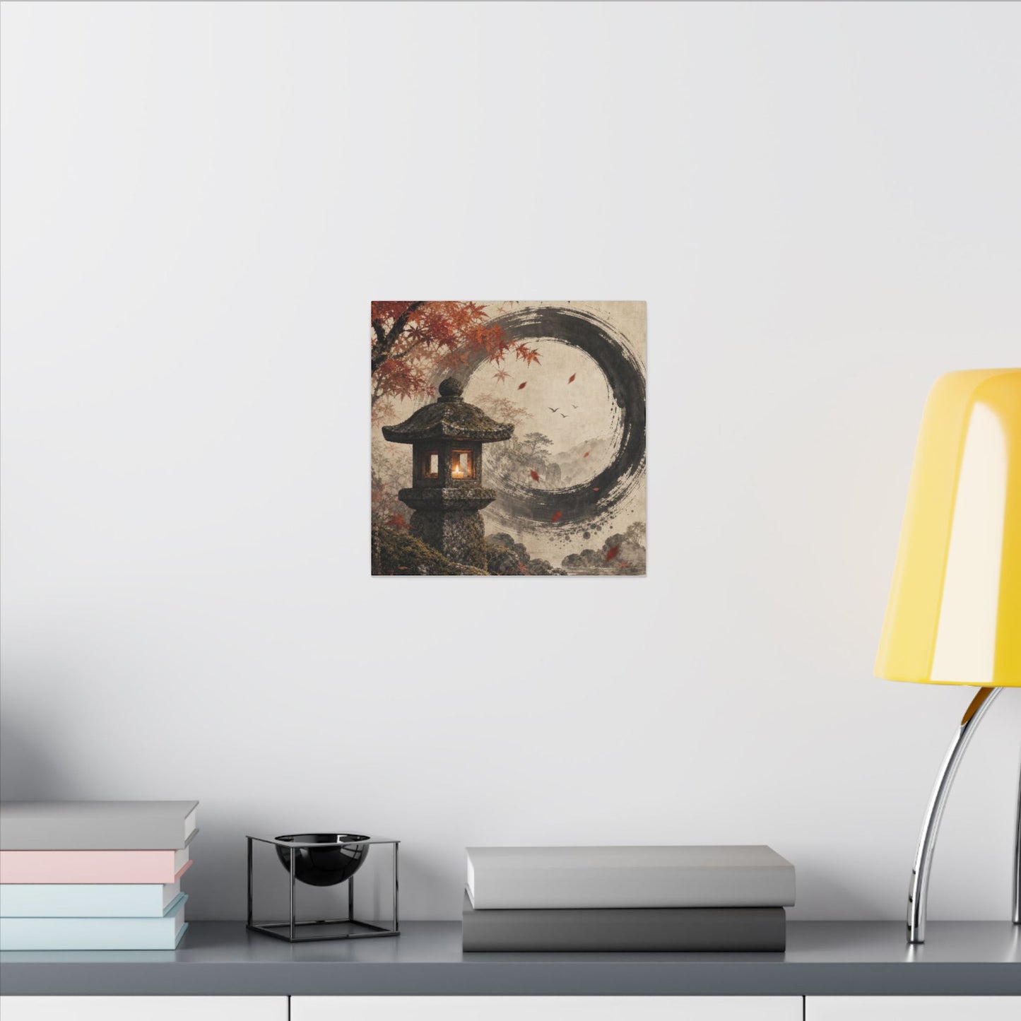 Ma Stone Lantern Canvas Art - Zen Enso