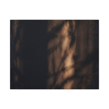Winter Shadow Play Moody Minimal Canvas Art | Luxurious Decor Art Print