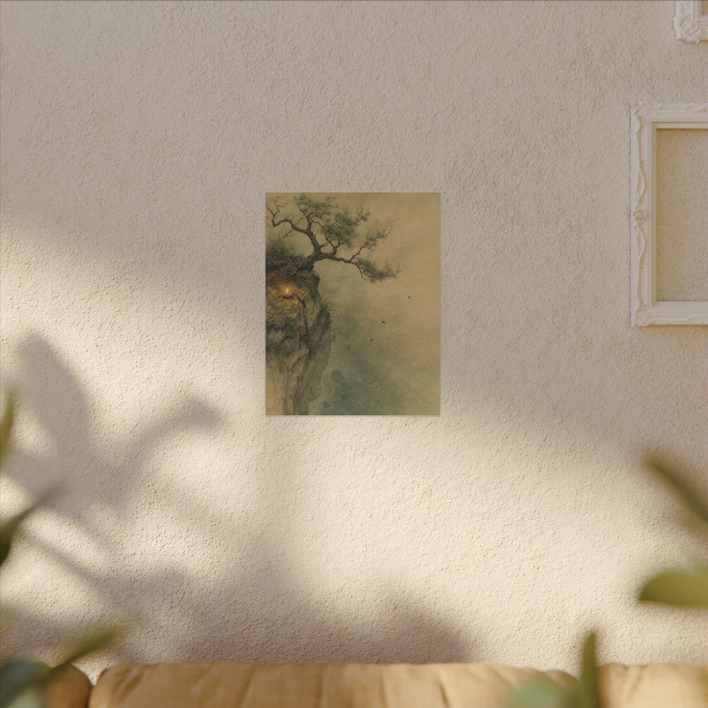 Spring Pine Tree Minimal Line Canvas Art | Earthy Decor