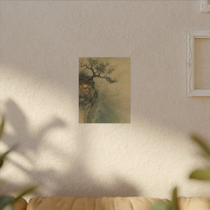 Spring Pine Tree Minimal Line Canvas Art | Earthy Decor