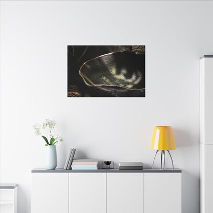 Sophisticated Ceramic Bowl Canvas Art - Dark Texture Dark Japandi