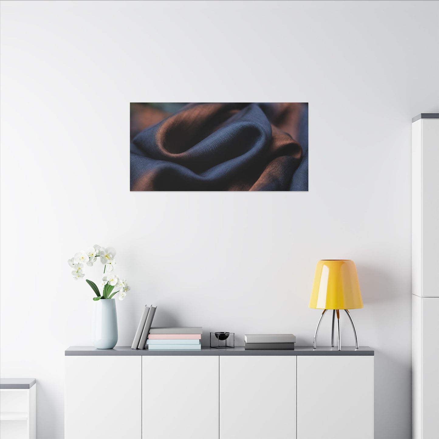 Summer Silk Drape Shadow Zen Canvas Art | Sophisticated Decor