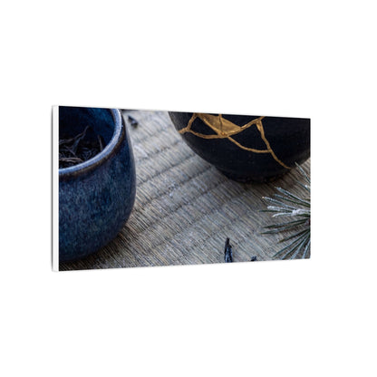 Kintsugi Tea Ceremony in Overcast | Gold Vein Canvas Art