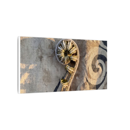 Fern Unfurling Canvas Art | Winter Japandi Japanese Pattern Art