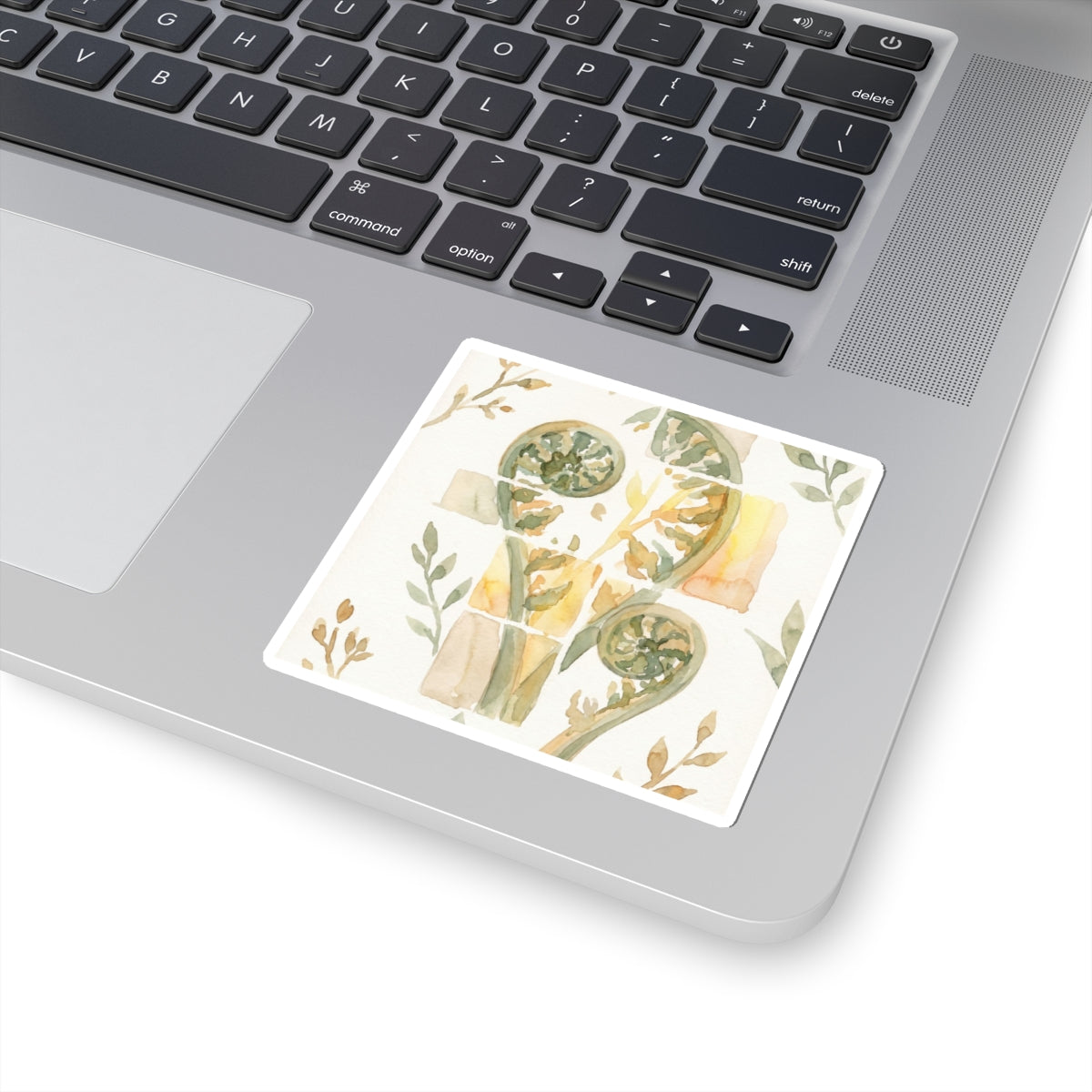 Fern Unfurling Sticker | Spring Japandi Watercolor Art