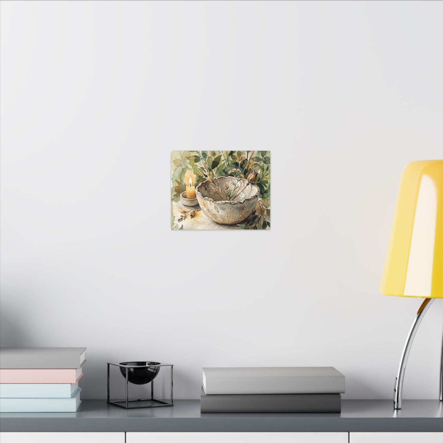 Ceramic Bowl Summer Canvas Art | Japandi Elegant Design