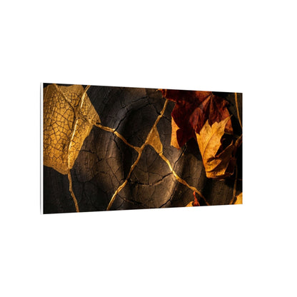 Resilient Shadow Play Canvas Art - Crackle Gold Kintsugi