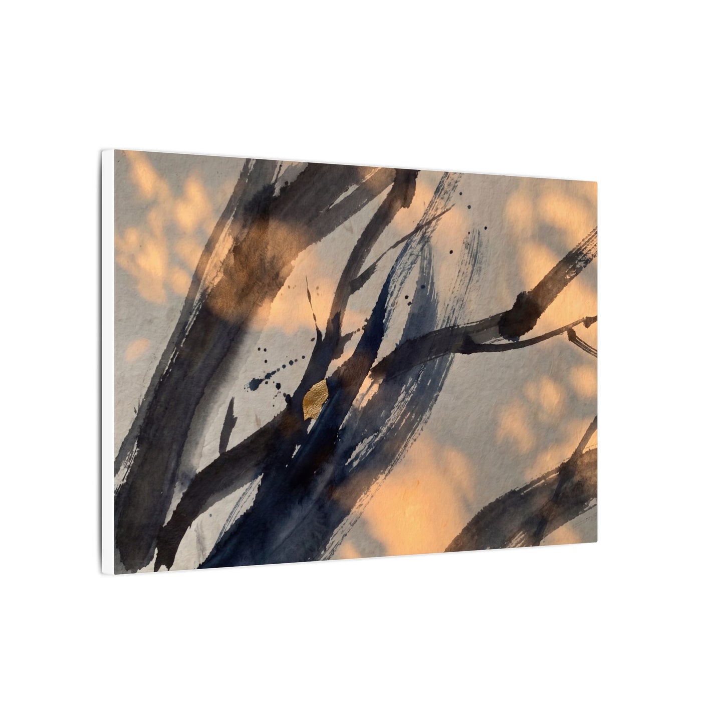 Datsuzoku Ink Brushstroke Canvas Art - Dark Japandi Shadow Zen