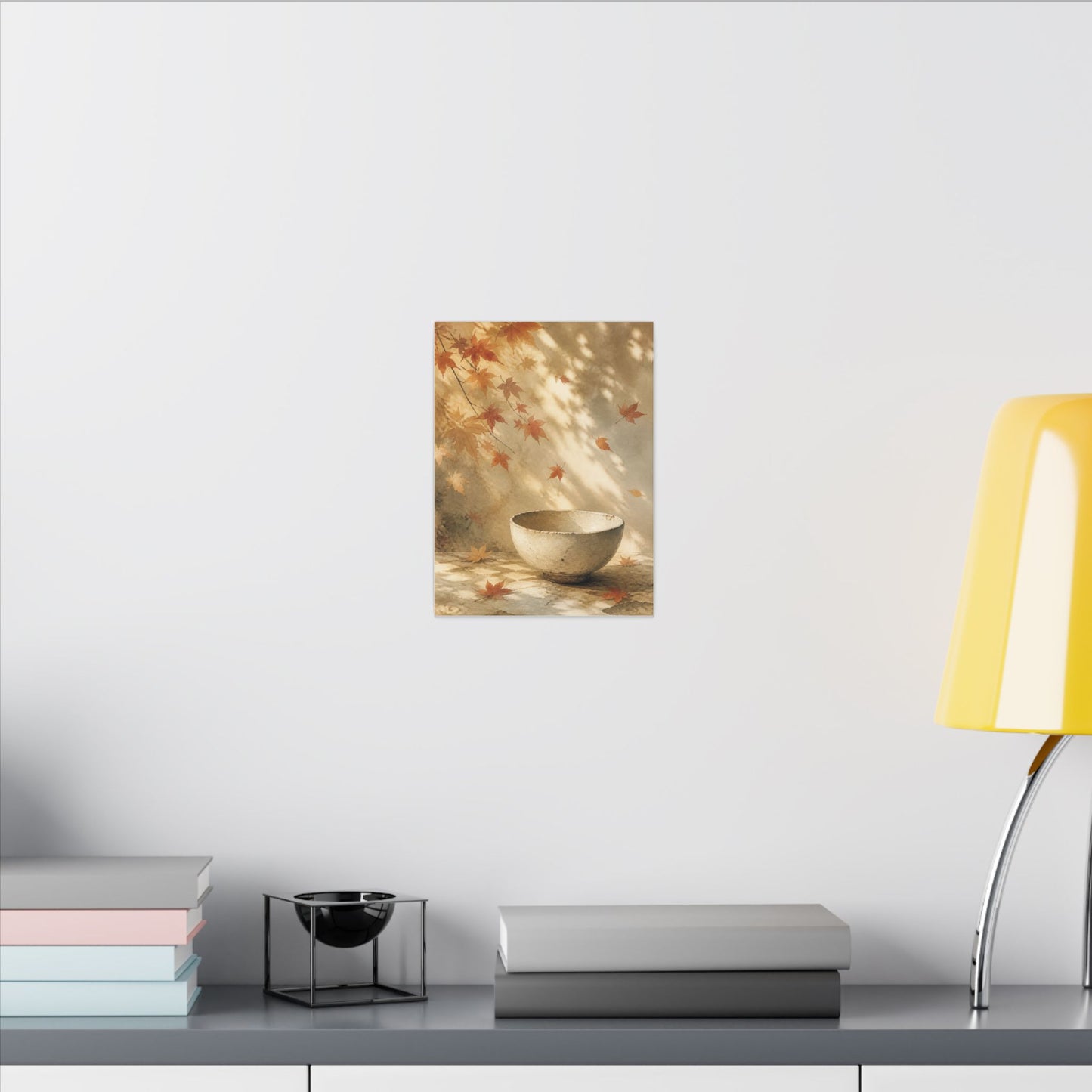 Japandi Ceramic Bowl in Dappled | Watercolor Canvas Art