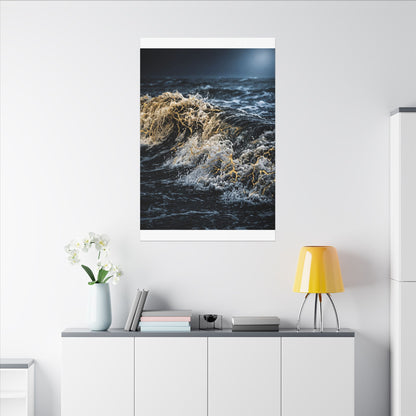 Ocean Wave Winter Canvas Art | Kintsugi Artful Design