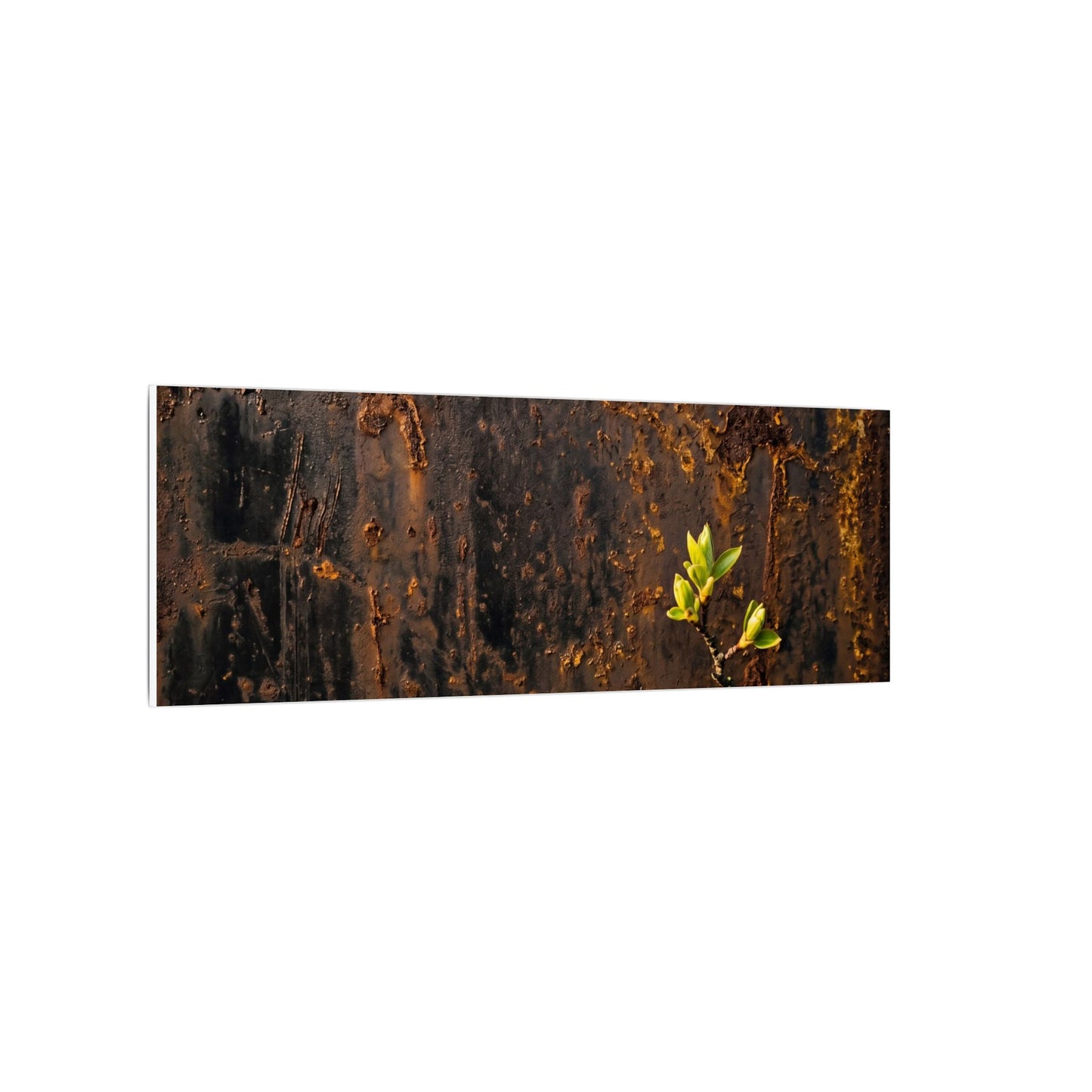 Golden Hour Rust Patina Canvas Art - Dark Japandi Fukinsei