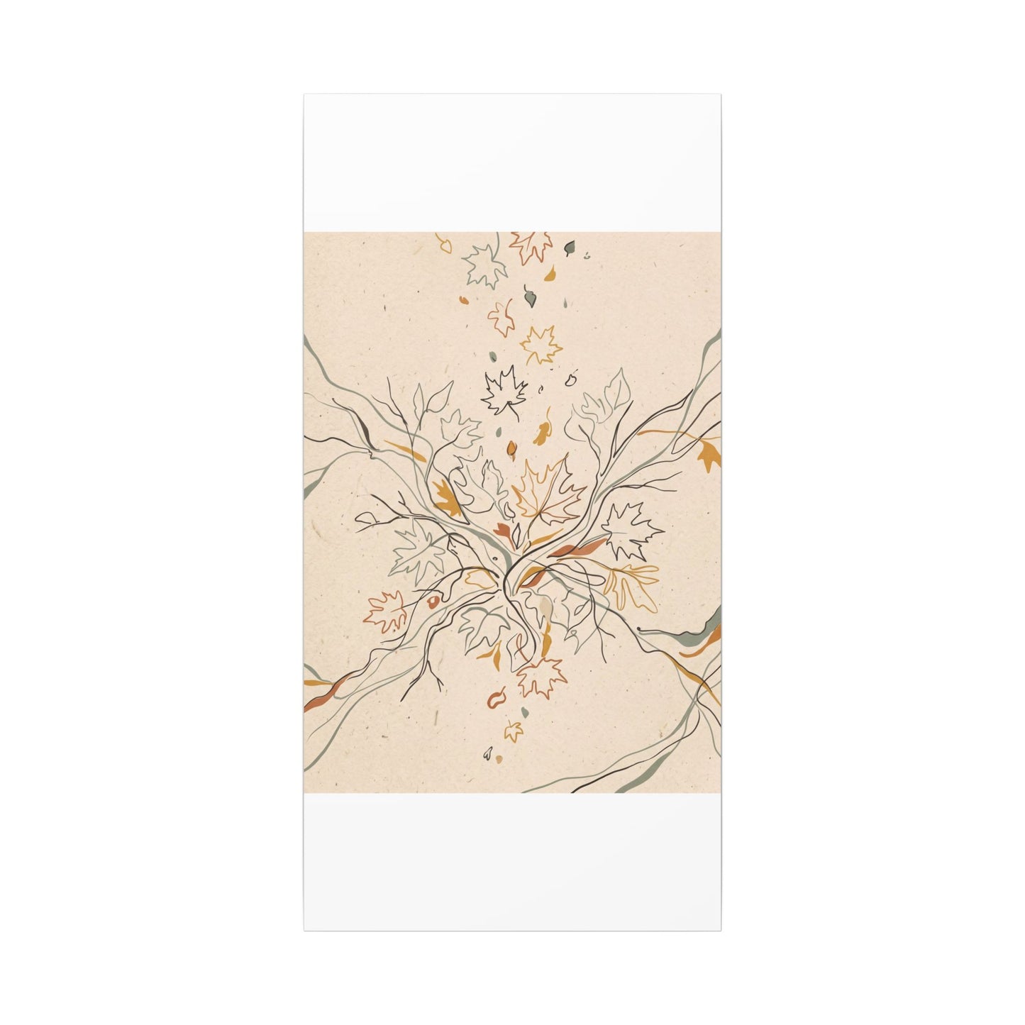 Warm Shadow Play Canvas Art - Minimal Line Japandi