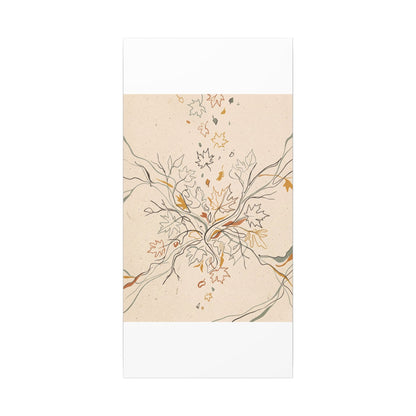 Warm Shadow Play Canvas Art - Minimal Line Japandi
