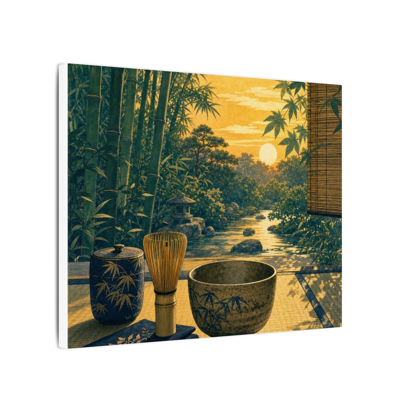 Ma Tea Ceremony Canvas Art - Zen Ukiyo E Inspired