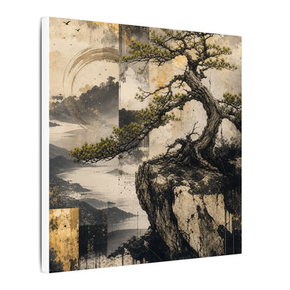 Golden Hour Pine Tree Canvas Art - Japandi Datsuzoku