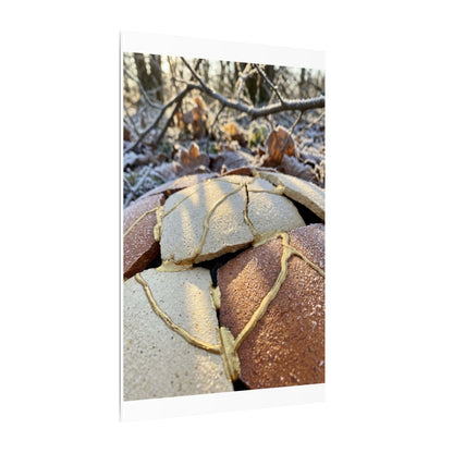 Broken Pottery Crackle Gold Canvas Art | Healing Kintsugi Art