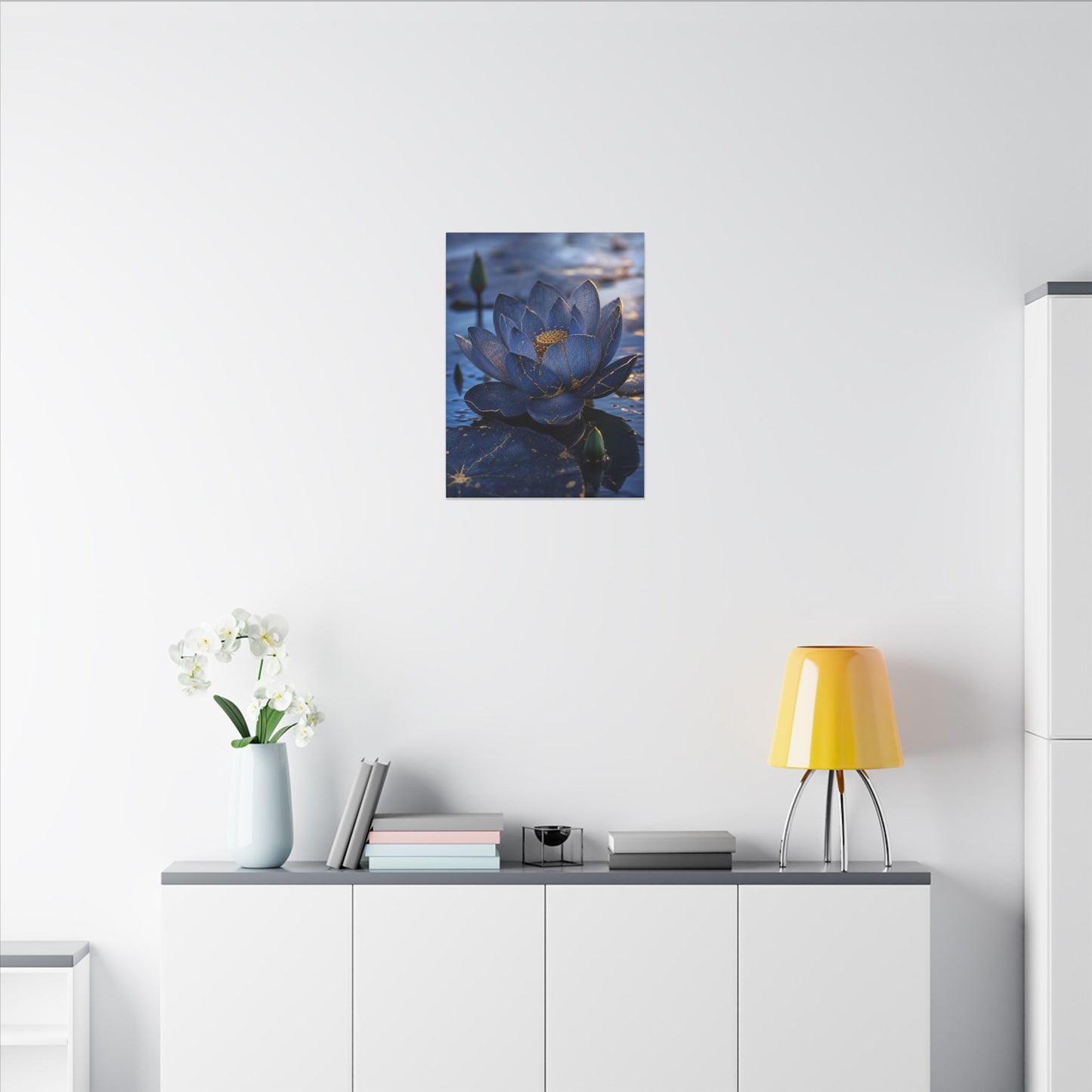 Kintsugi Lotus Flower in Dawn | Broken Beauty Canvas Art