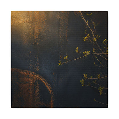 Spring Rust Patina Dark Texture Canvas Art | Moody Decor