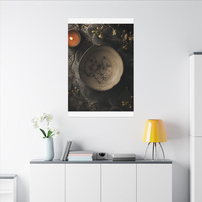 Ceramic Bowl Spring Canvas Art | Japandi Earthy Design