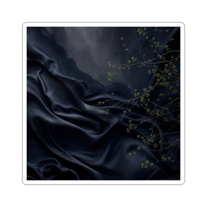 Silk Drape Sticker | Spring Dark Japandi Moody Minimal Art