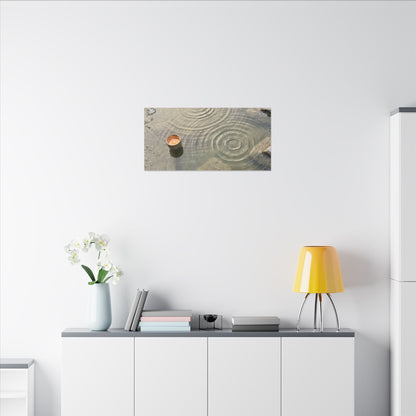 Water Ripple Canvas Art | Winter Japandi Japanese Pattern Art