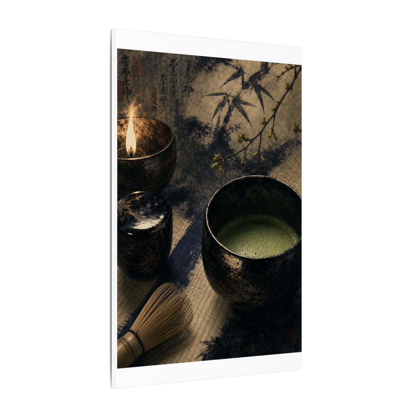 Ma Tea Ceremony Canvas Art - Zen Sumi E