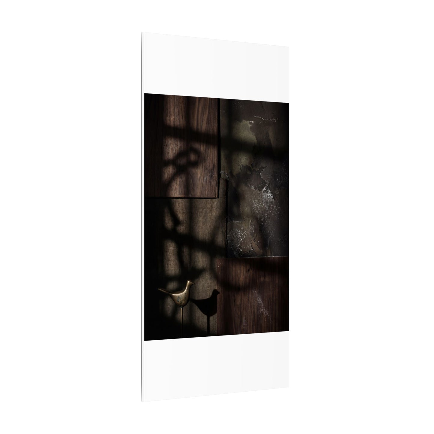 Dark Japandi Shadow Play in Candlelight | Dark Texture Canvas Art