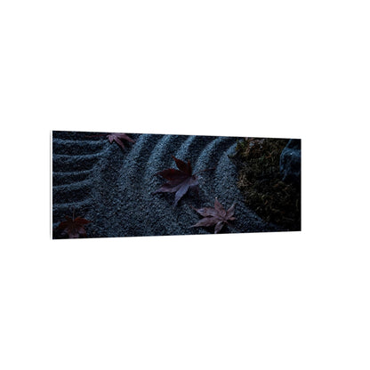 Rock Garden Canvas Art | Autumn Dark Japandi Dark Texture Art