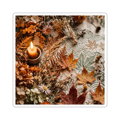 Dried Flowers Sticker | Autumn Japandi Japanese Pattern Art