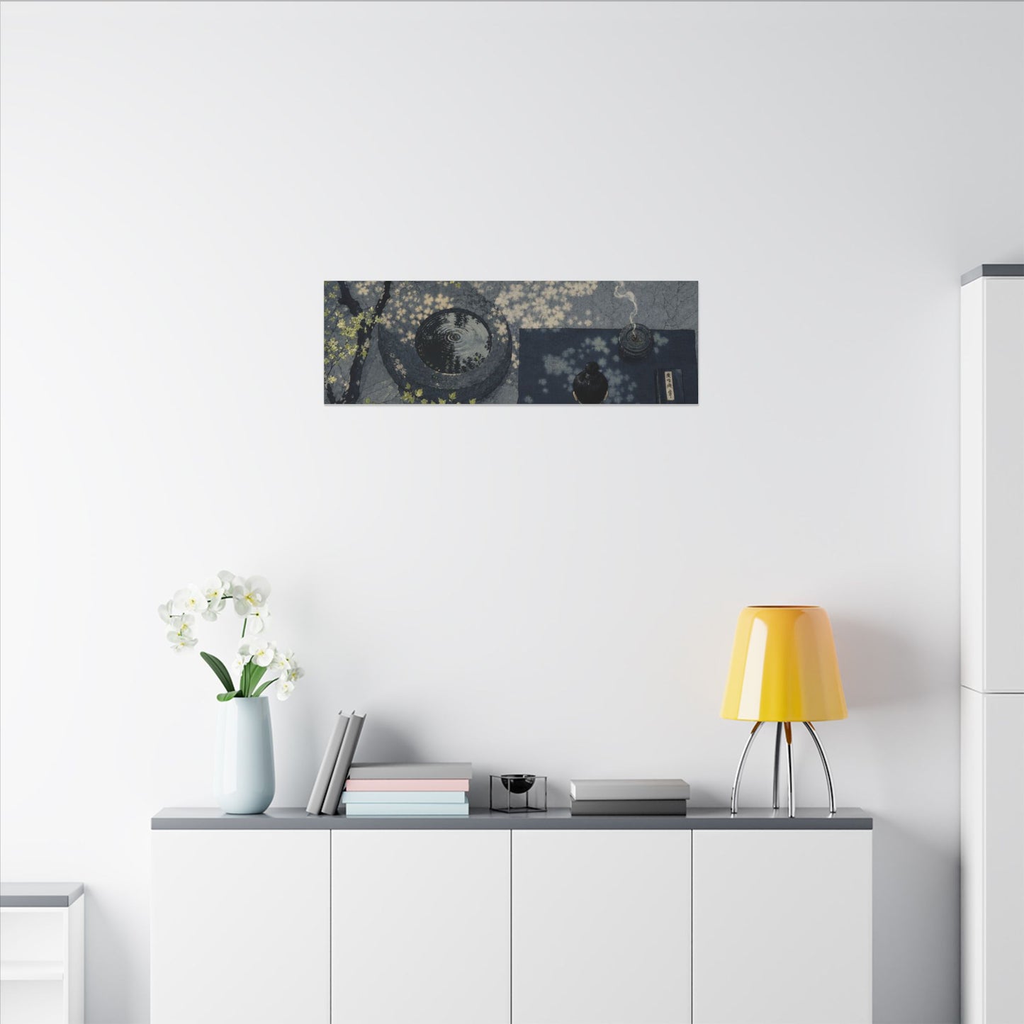 Spring Incense Smoke Ukiyo E Inspired Canvas Art | Tranquil Decor